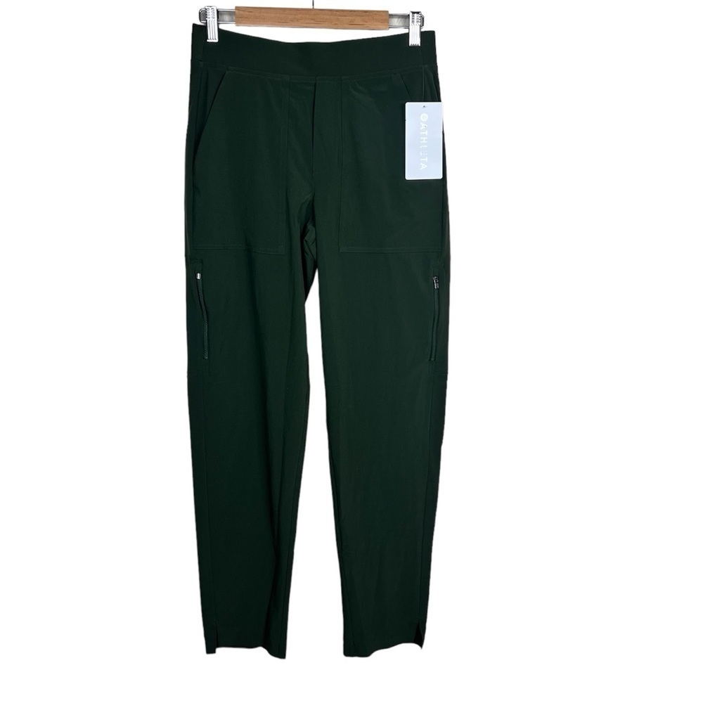 Athleta BROOKLYN MID RISE ANKLE UTILITY PANT 4 Tall Olive Green - Picture 5 of 11